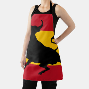 Tablier Drapeau espagnol avec taureau