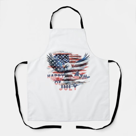 Tablier Drapeau et aigle des États-Unis. Indépendance (Recto)