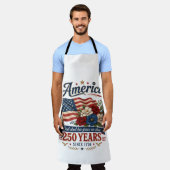 Tablier Drapeau floral 250 ans d'Amérique (Porté)