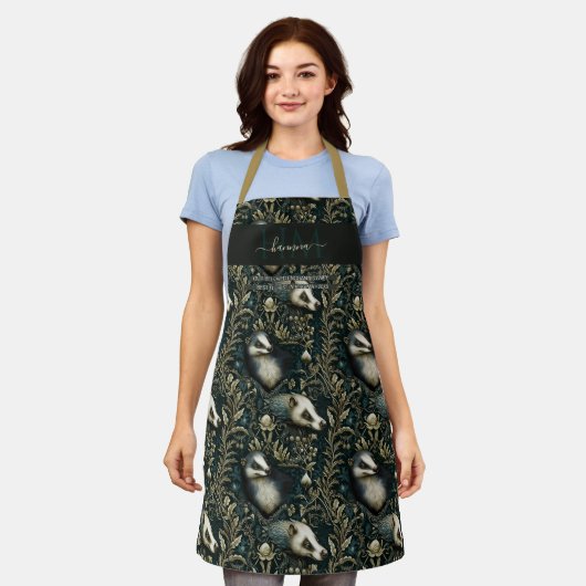 Tablier Drapeau forestier enchanté thème foncé personnalis (Porté)