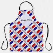 Tablier Drapeau français avec votre nom (Recto)