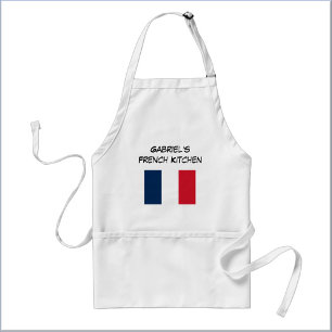 Tablier Drapeau français personnalisé bleu blanc & rouge