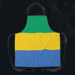 Tablier Drapeau Gabon<br><div class="desc">Drapeau patriotique du Gabon.</div>