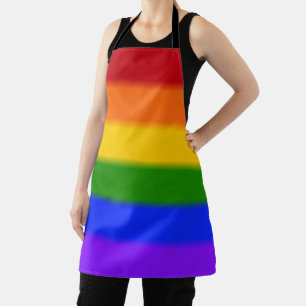 Tablier Drapeau Gay pride arc-en-ciel plat