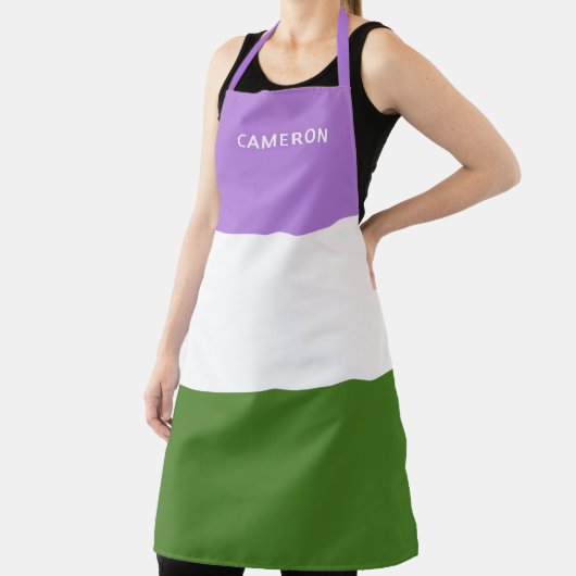 Tablier Drapeau Genderqueer Monogramme (Insitu)