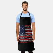 Tablier Drapeau Grunge U.S.A (Porté)