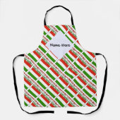 Tablier Drapeau hongrois avec votre nom (Recto)
