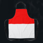 Tablier Drapeau Indonésie<br><div class="desc">Drapeau patriotique d'Indonésie.</div>