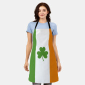 Tablier Drapeau irlandais de la Saint Patrick avec Shamroc (Porté)