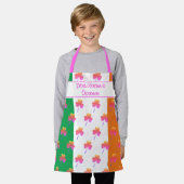 Tablier Drapeau irlandais mignon Filles SHAMROCKS roses (Porté)