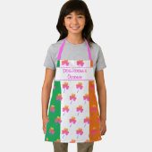 Tablier Drapeau irlandais mignon Filles SHAMROCKS roses (Insitu)