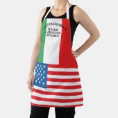 Tablier Drapeau italien audacieux et pavillon américain (Insitu)