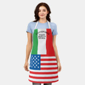 Tablier Drapeau italien audacieux et pavillon américain (Porté)