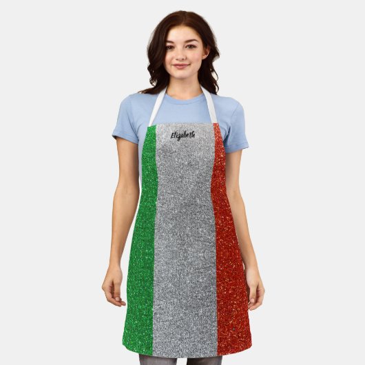 Tablier Drapeau italien Chef cuisine BBQ Baker Parties sci (Porté)