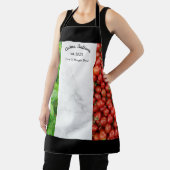 Tablier Drapeau italien de basilic, marbre et tomates (Insitu)