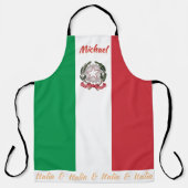 tablier Drapeau Italien, Italie, cuisine Chefs Ita (Recto)