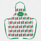 Tablier DRAPEAU ITALIEN | Monogramme | Italien (Recto)