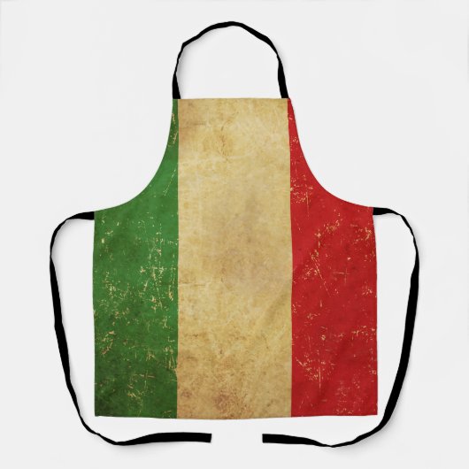 Tablier Drapeau italien Vintage Grunge Design (Recto)