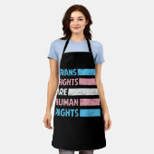 Tablier Drapeau Les droits trans sont des droits humains L (Porté)