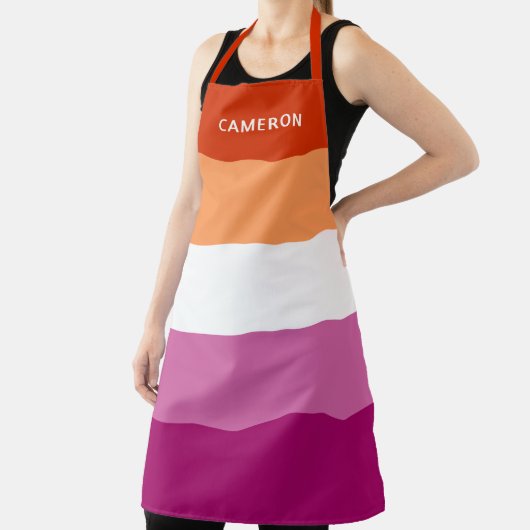 Tablier Drapeau lesbien Monogrammé (Insitu)