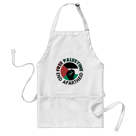 Tablier Drapeau libre de la Palestine d'apartheid de fin (Devant)