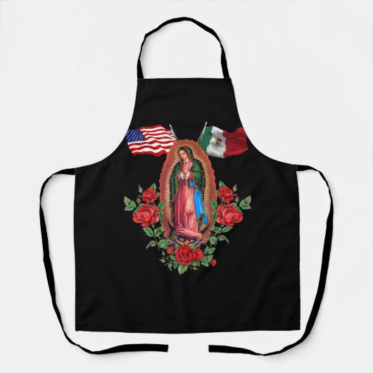Tablier Drapeau Mexicain Américain Notre Dame Virgen De Gu (Recto)