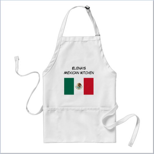 Tablier Drapeau mexicain personnalisé vert blanc et rouge