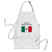 Tablier Drapeau mexicain personnalisé vert blanc et rouge (Devant)