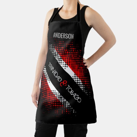 Tablier Drapeau Motif de point Trinité-et-Tobago avec nom  (Insitu)