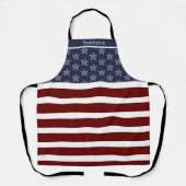 Tablier Drapeau Nautique Américain Rouge Bleu Bleu Amier (Recto)