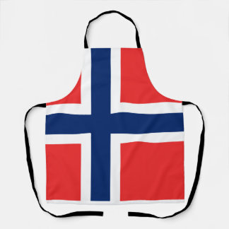 Tablier Drapeau norvégien sur la tablette d'impression