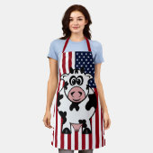 Tablier Drapeau Patriotique Cow USA (Porté)