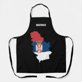 Tablier Drapeau patriotique de Serbie (Recto)