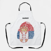 Tablier Drapeau patriotique de Serbie (Recto)