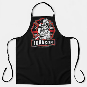 Tablier Drapeau patriotique personnalisé de pompier