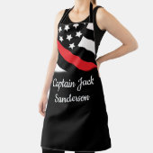 Tablier Drapeau patriotique pompier mince de la Ligne Roug (Insitu)