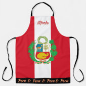 Tablier Drapeau Péruvien, Pérou, Cuisine des Chefs (Recto)