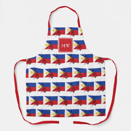 Tablier DRAPEAU PHILIPPINES | Monogramme | Philippines (Recto)