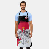 Tablier Drapeau polonais et goût de chez soi, Pologne / Po (Porté)