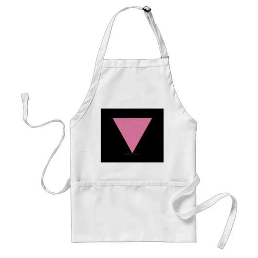 Tablier Drapeau triangle rose de SlipperyJoe's symbole ros (Devant)
