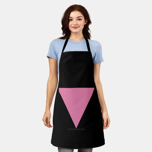 Tablier Drapeau triangle rose de SlipperyJoe's symbole ros (Porté)