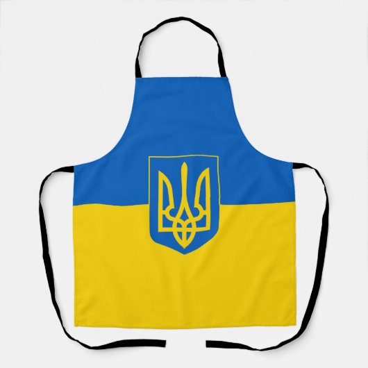 Tablier Drapeau ukrainien avec armoiries (Recto)
