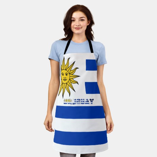 Tablier Drapeau uruguayen (Porté)