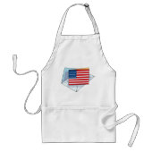 Tablier Drapeau USA Sur Carte (Devant)