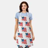 Tablier Drapeau vintage patriotique américain, le 4 juille (Porté)