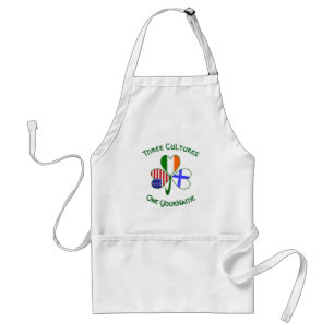 Tablier Drapeaux américains finlandais Shamrock Votre nom