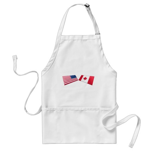 Tablier Drapeaux des USA et du Canada (Devant)