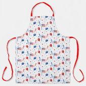 Tablier Drapeaux Fusées ballons et étoiles 4 juillet Apron (Recto)