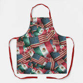 Tablier Drapeaux Mexicains Américains (Recto)