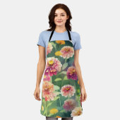 Tablier Dreamy Zinnia Flowers (Porté)